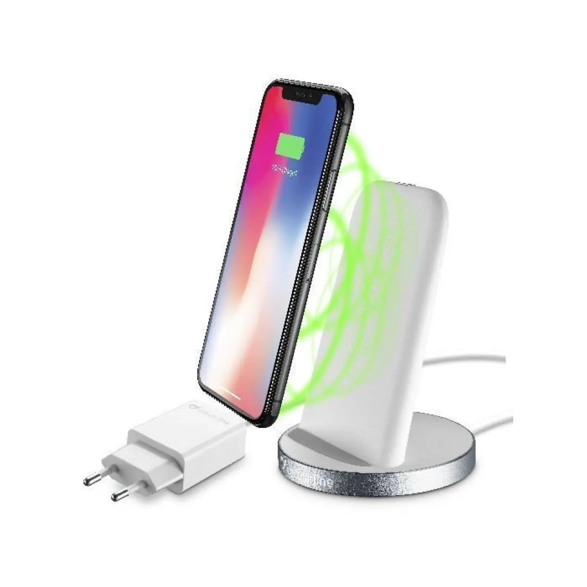Безжично зар 220V iPhone/Adaptive бяло