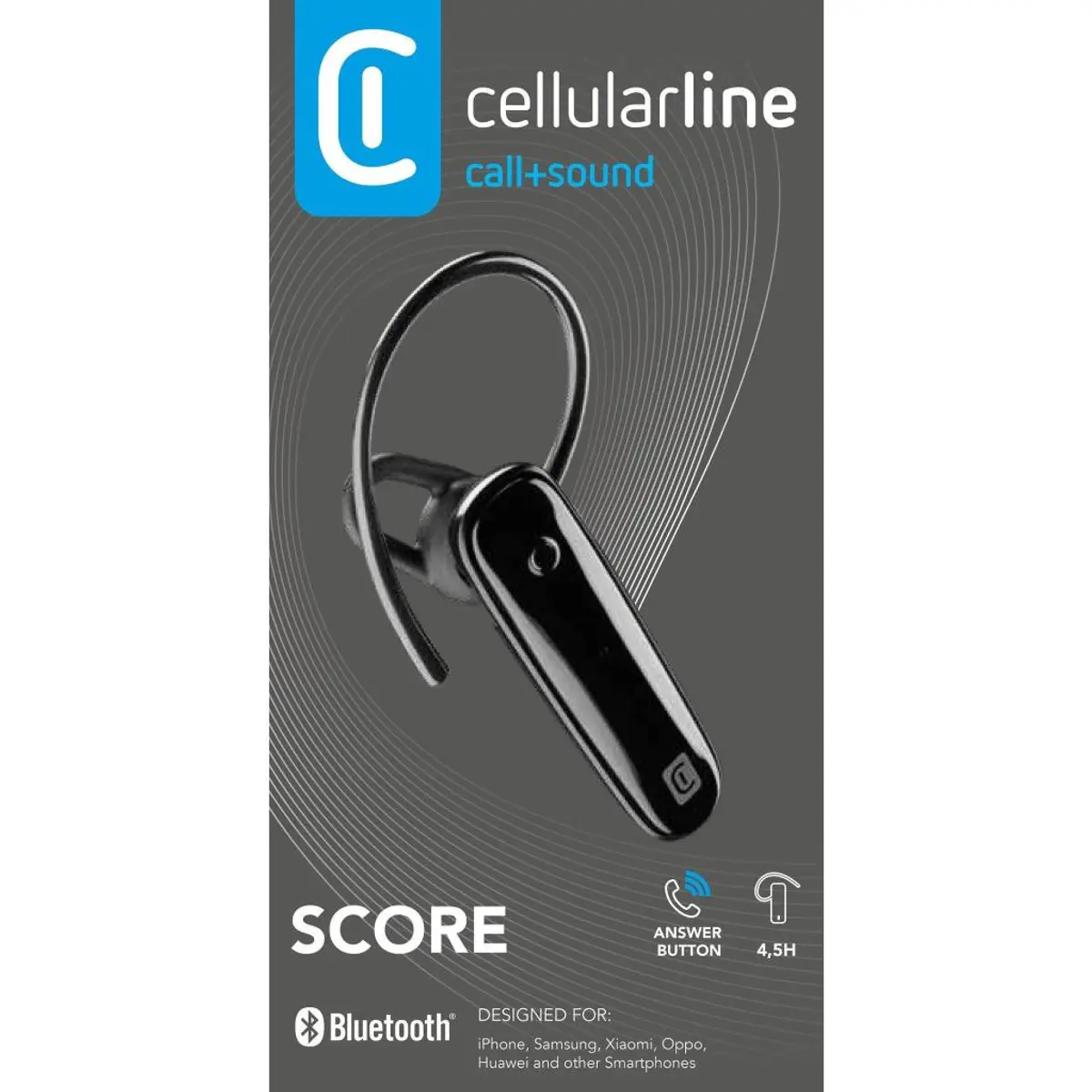 Bluetooth слушалка Score Multipoint черна