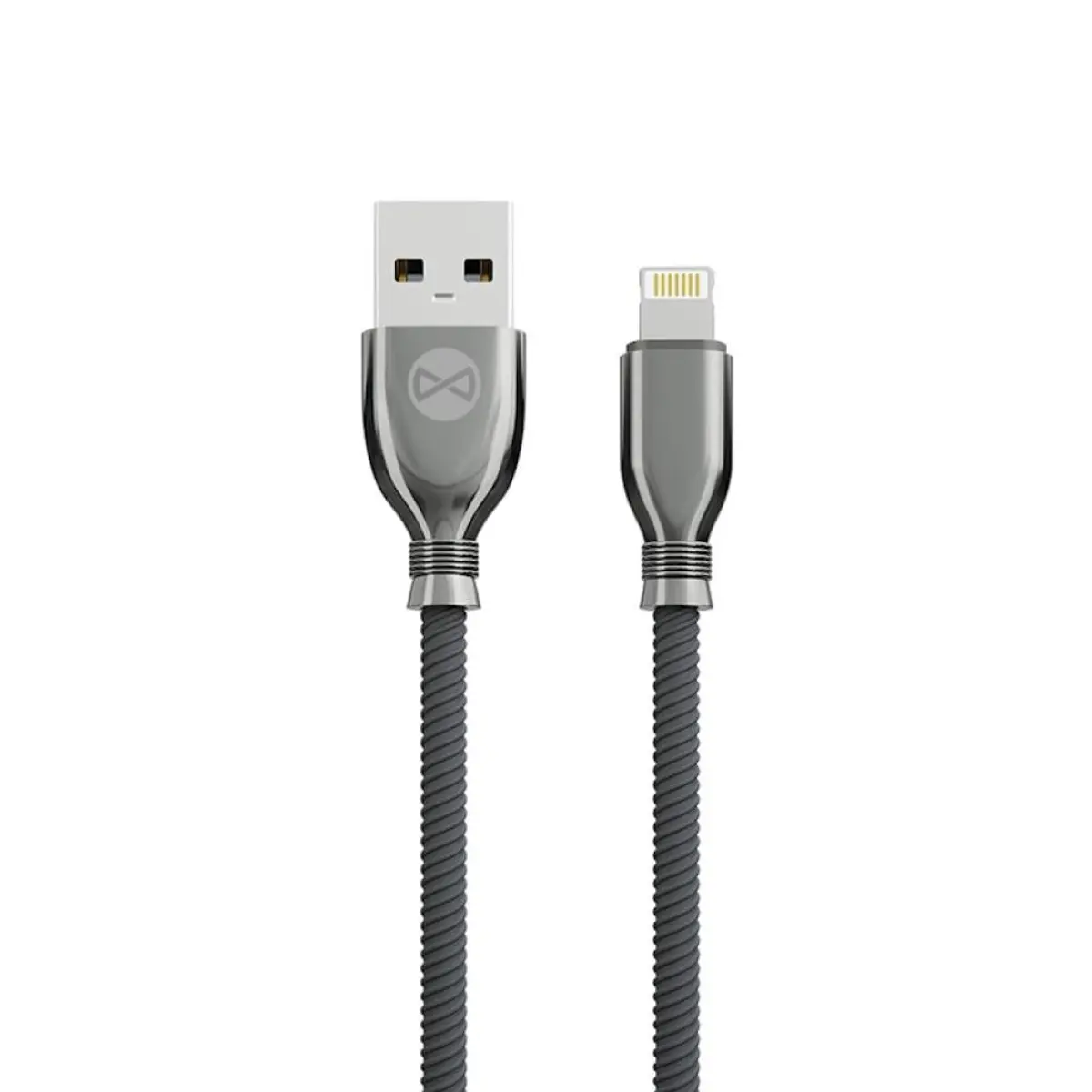Forever Кабел данни USB- Lightning Tornado 3A, 1 м черен