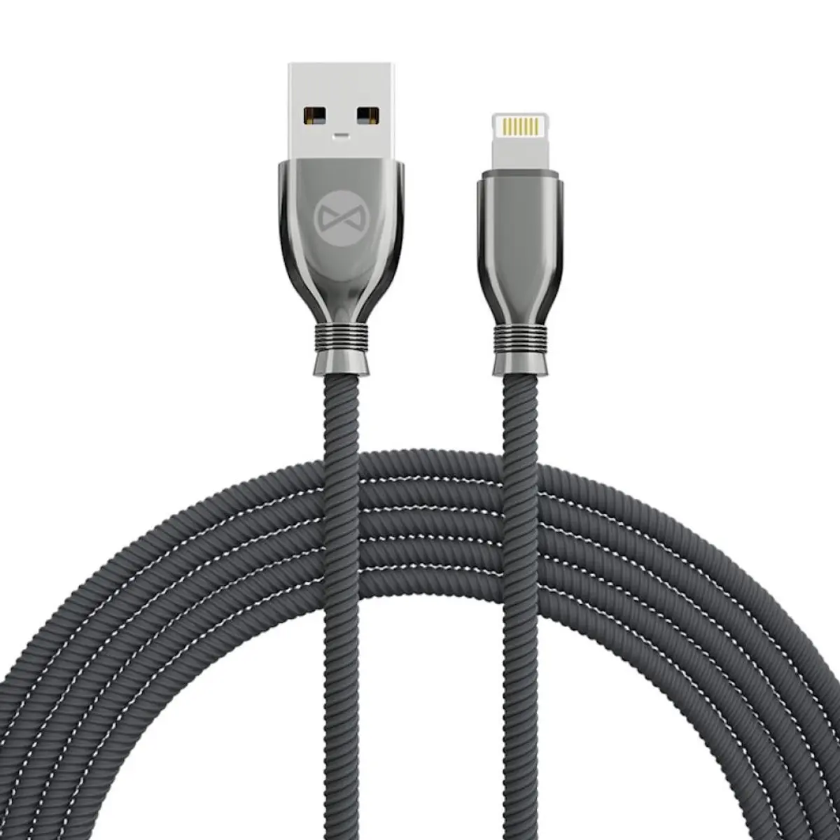 Forever Кабел данни USB- Lightning Tornado 3A, 1 м черен
