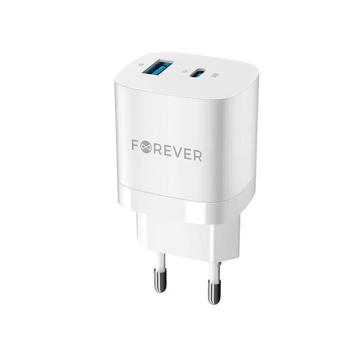 Forever Зарядно TC-05 220V PD GaN USB, USB-C 33W бяло