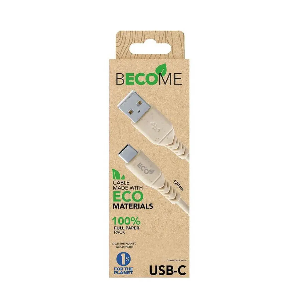 Кабел данни ECO USB към USB-C 1.2 м.