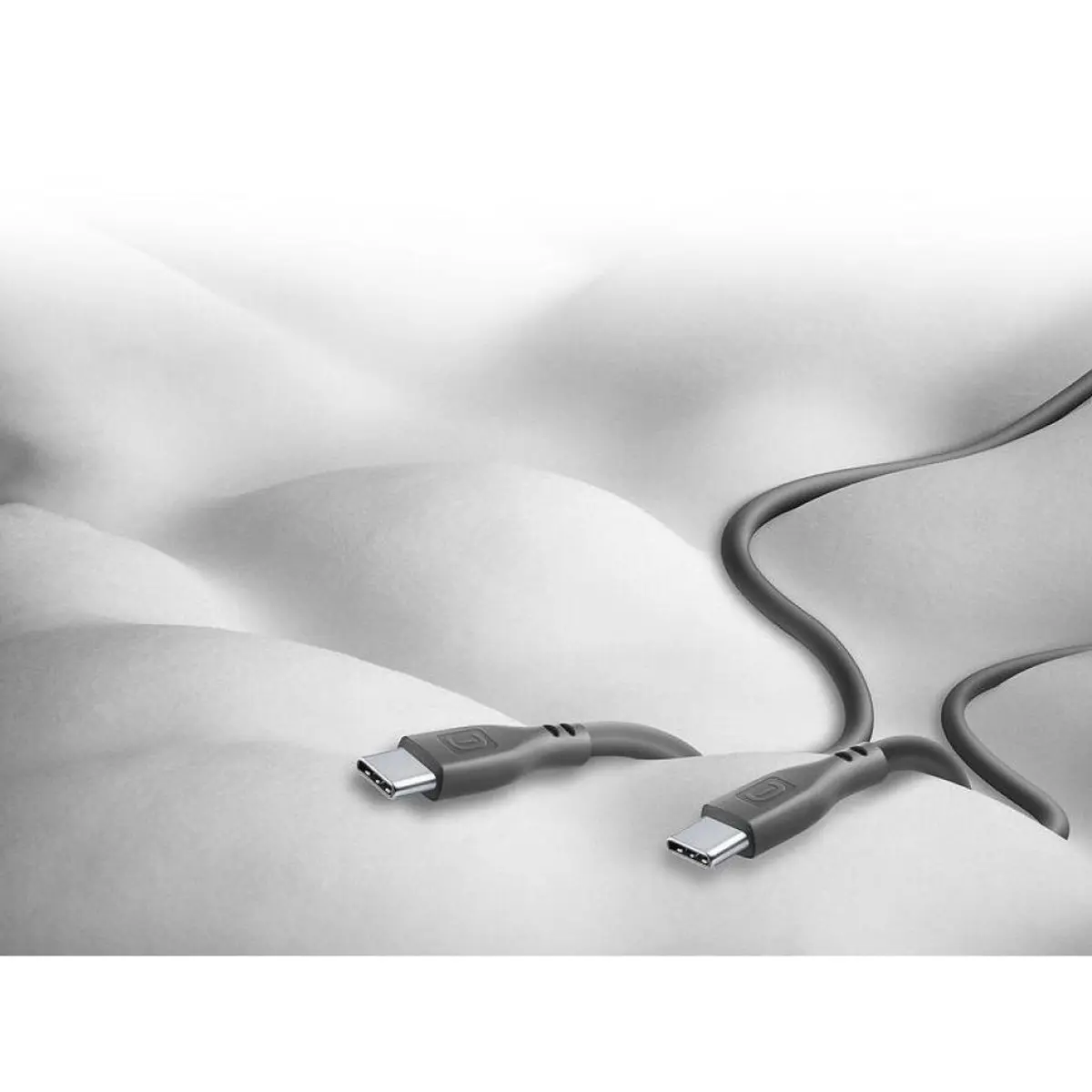 Кабел данни Soft USB-C към USB-C 1.2 м черен