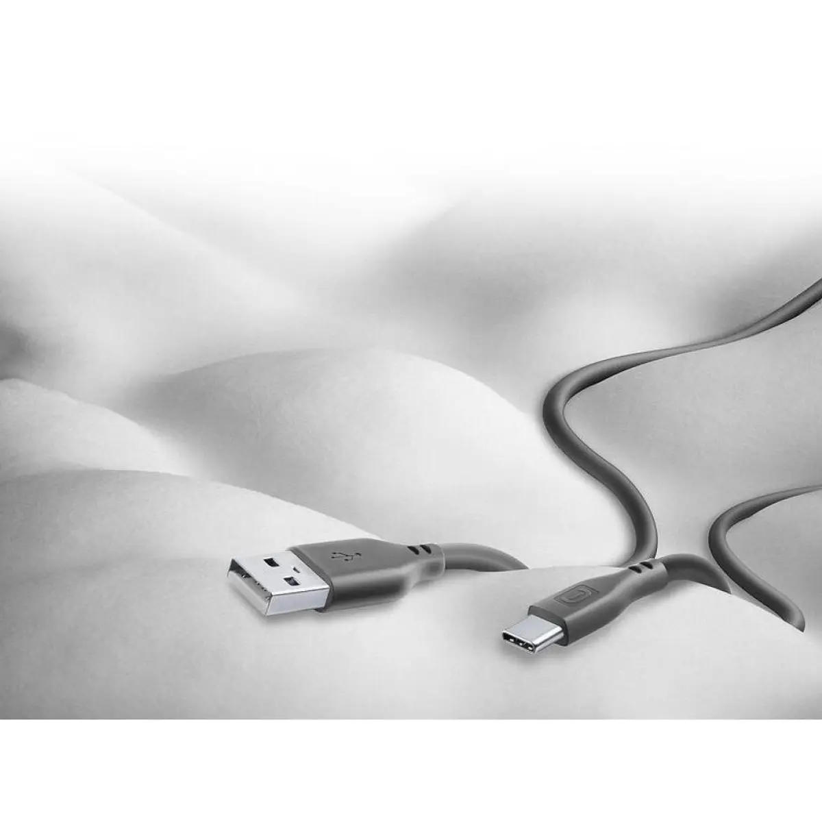 Кабел данни Soft USB към USB-C 1.2 м черен