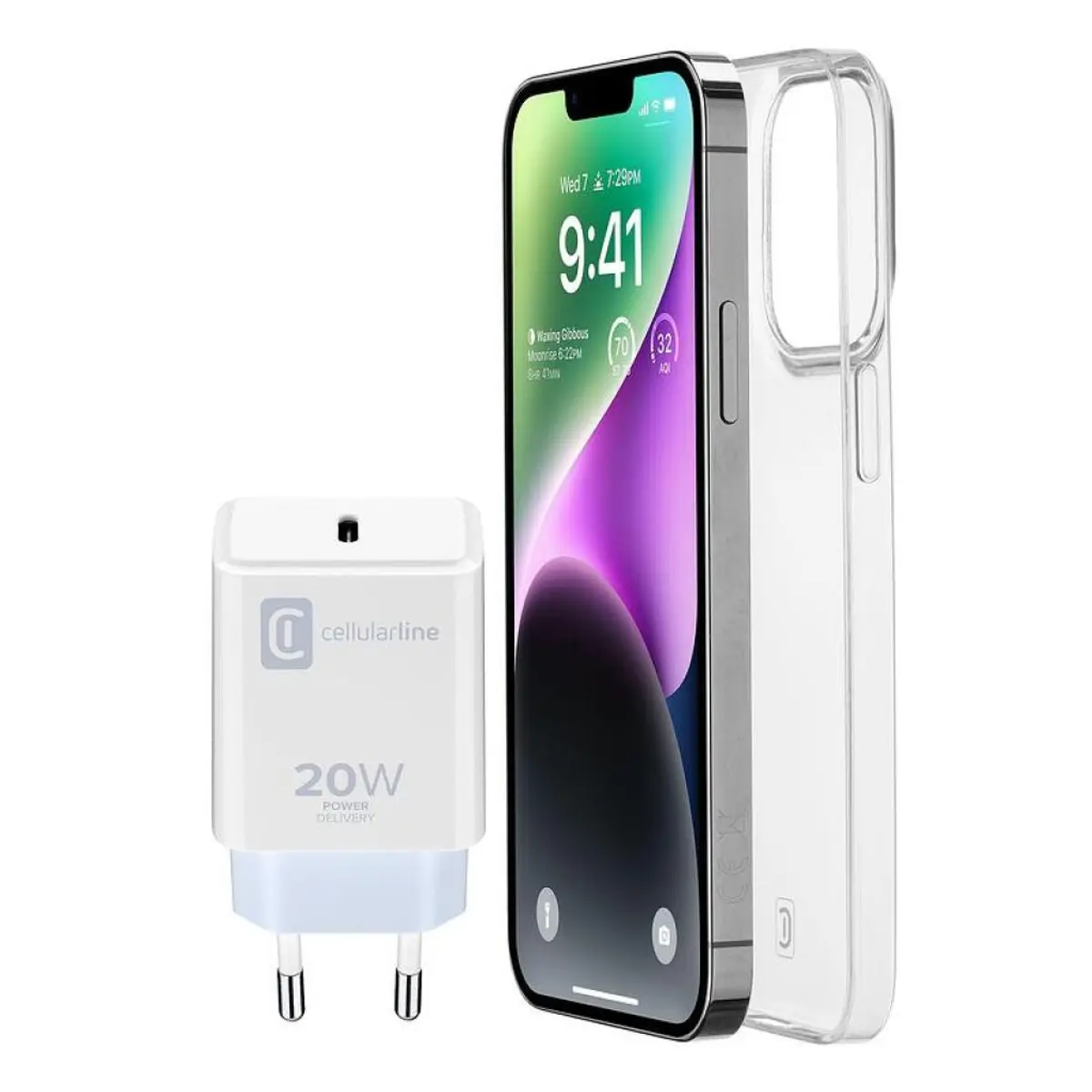 Пакет за iPhone 14- Зарядно USB-C 20W + калъф