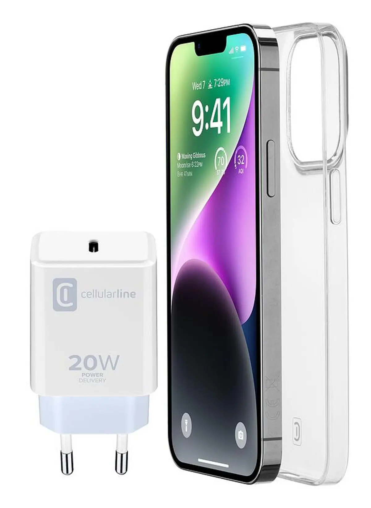 Пакет за iPhone 14- Зарядно USB-C 20W + калъф