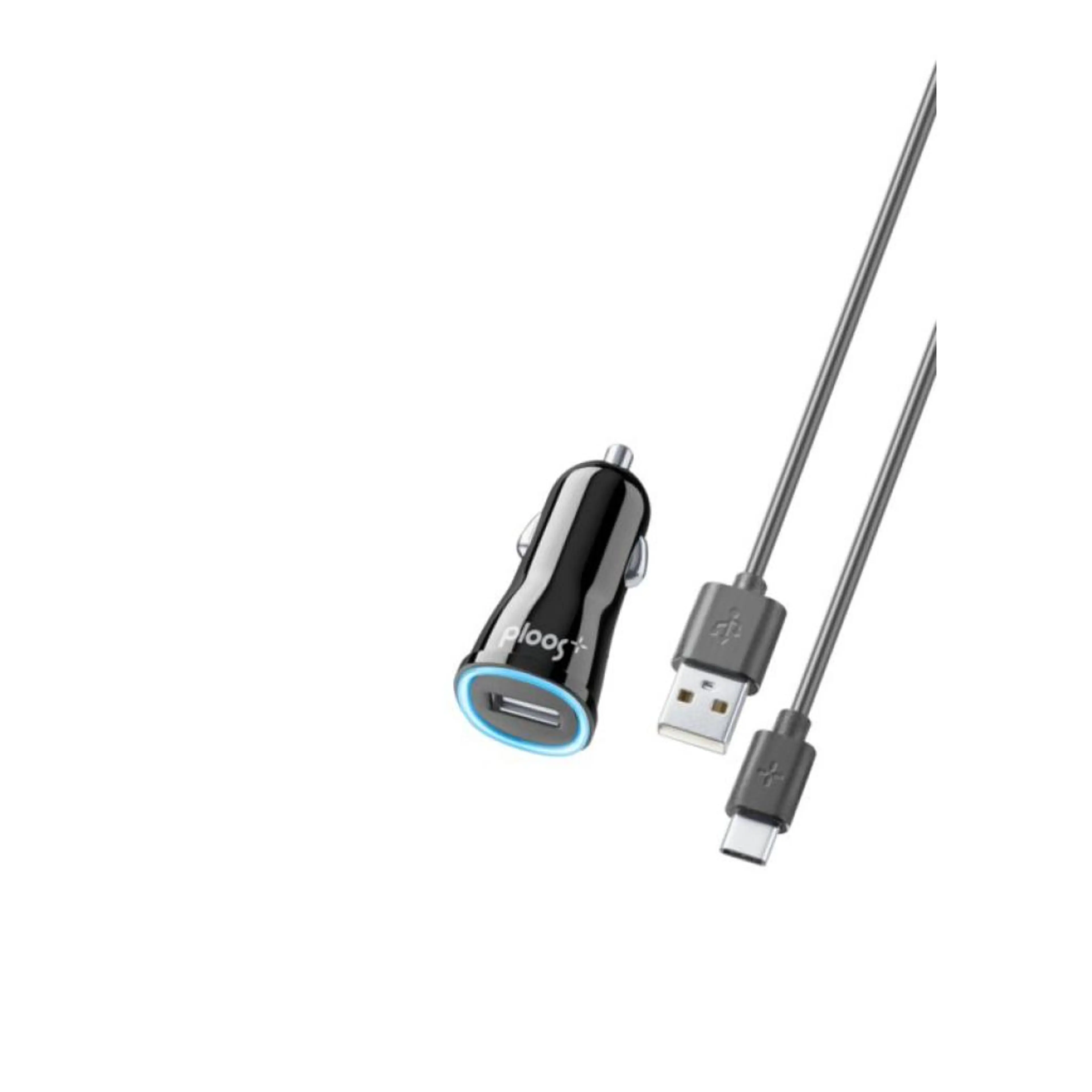 PL Зарядно 12V за кола USB-C, 2A черно