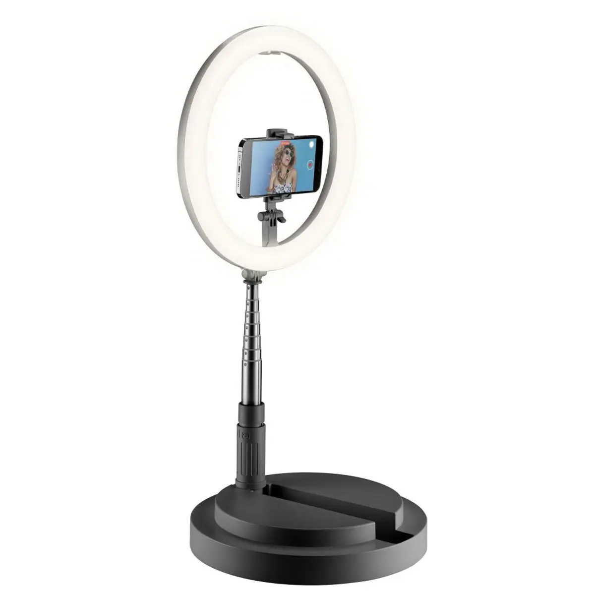 Selfie Ring Compact с bluetooth сгъваем черен