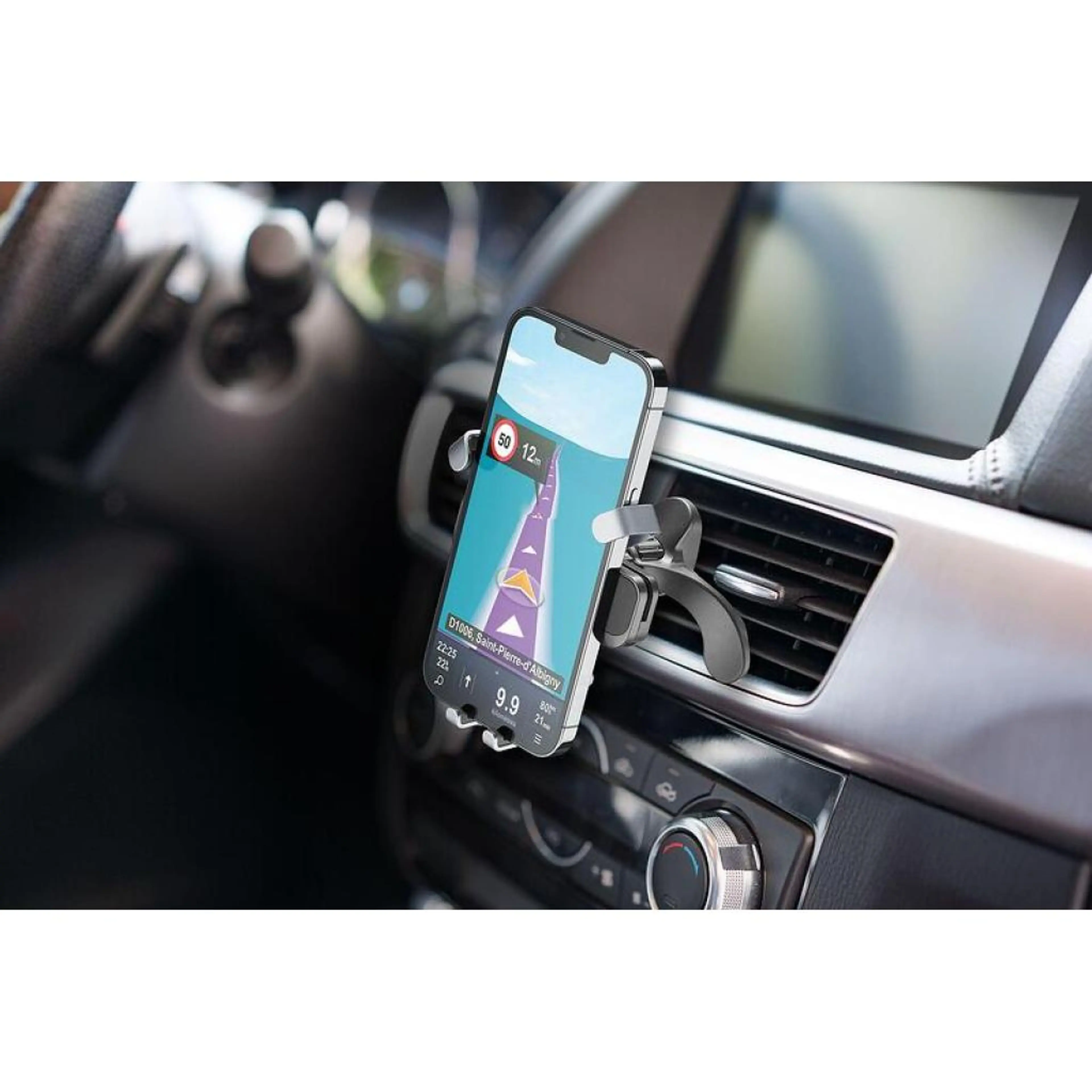 Стойка за кола за въдуховод Gravity Slide Fit черна