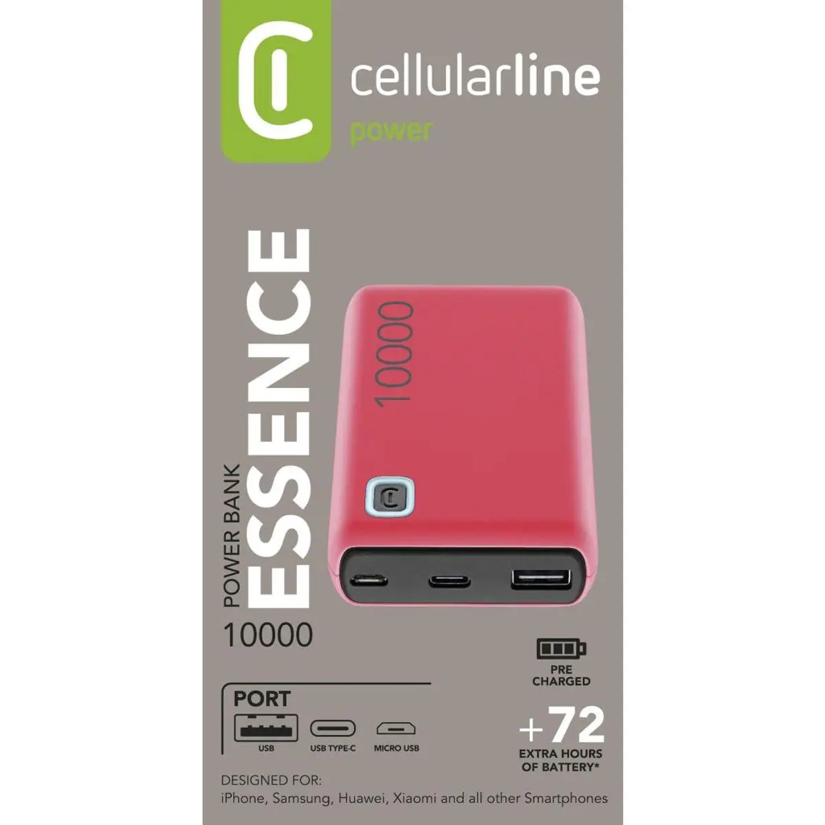 Външна батерия ESSENCE 10000 mAh розова