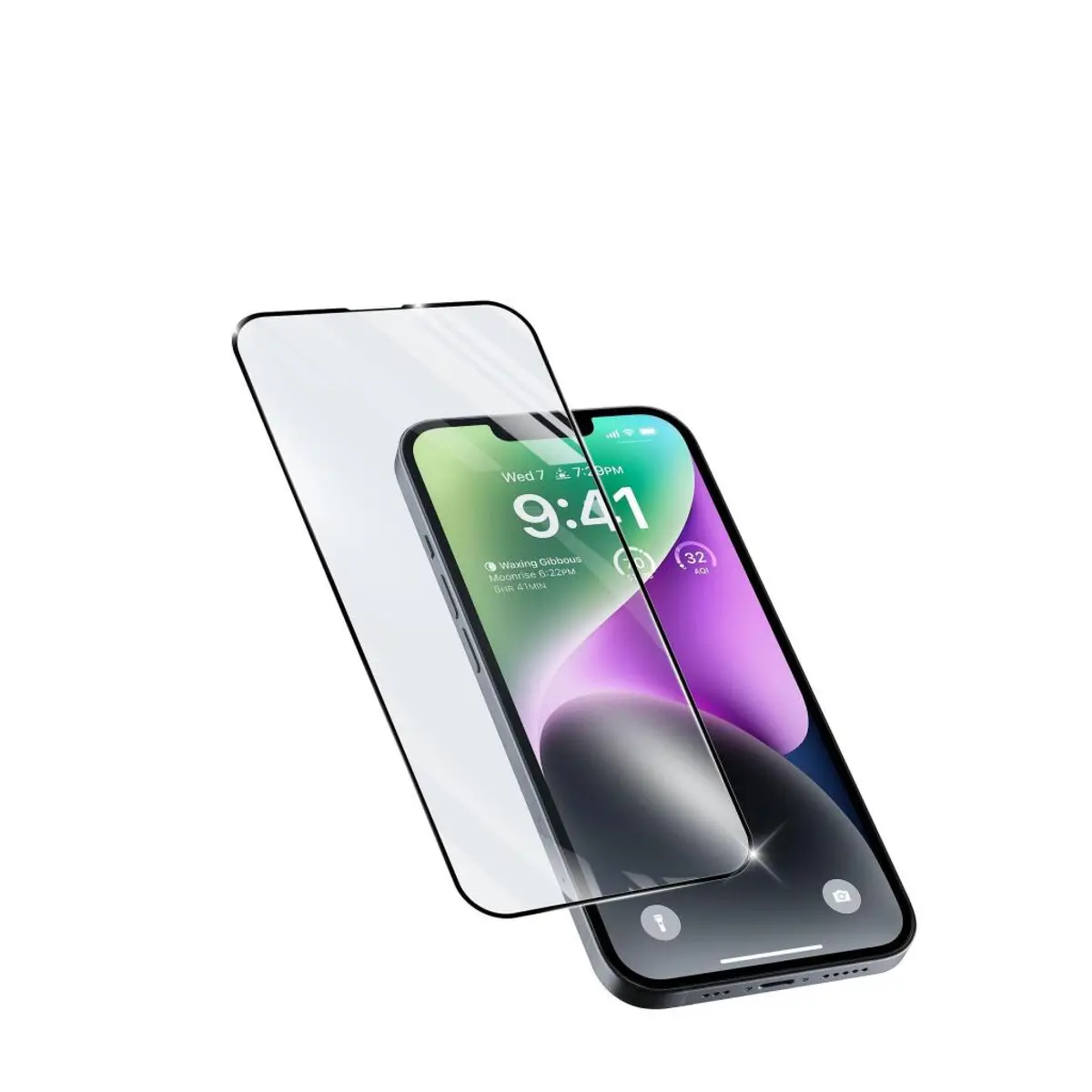 Закален протектор Capsule за iPhone 14/14 Pro черен