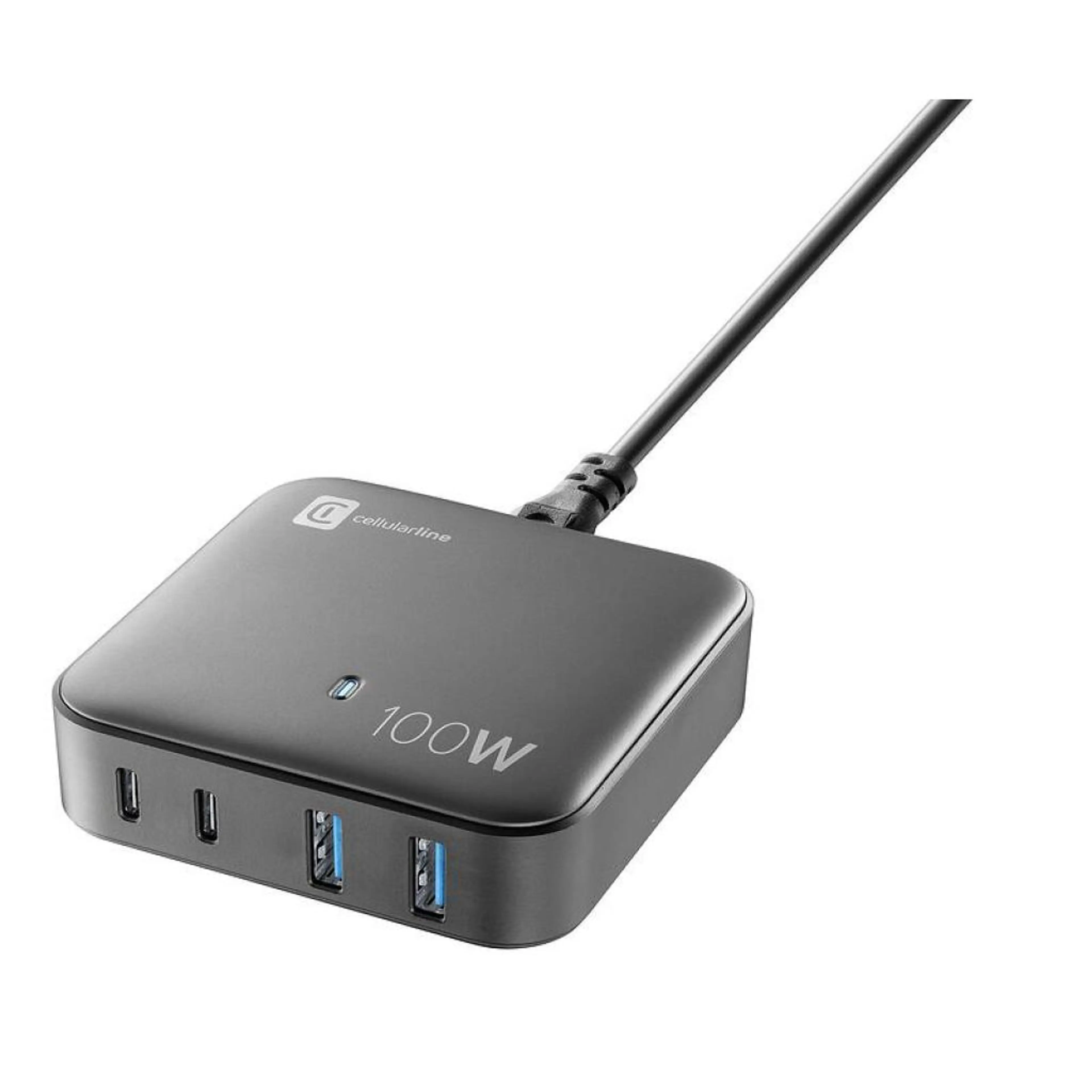Зарядна станция 220V GaN 2xUSB, 2xUSB-C 100W
