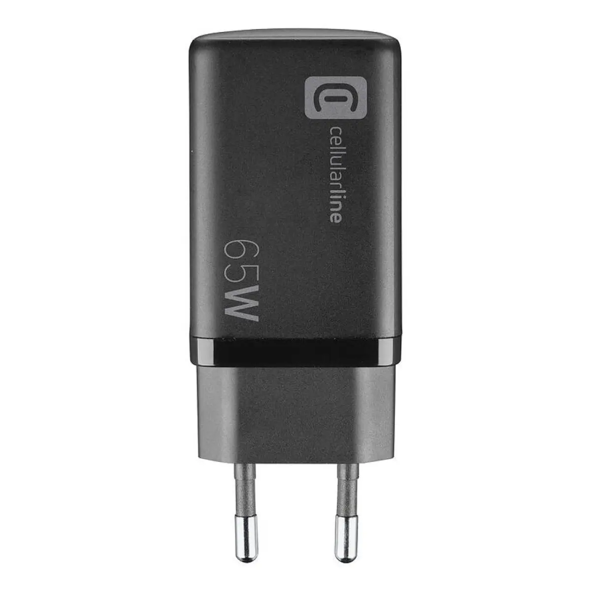 Зарядно 220V PD GaN USB, 2xUSB-C 65W черно