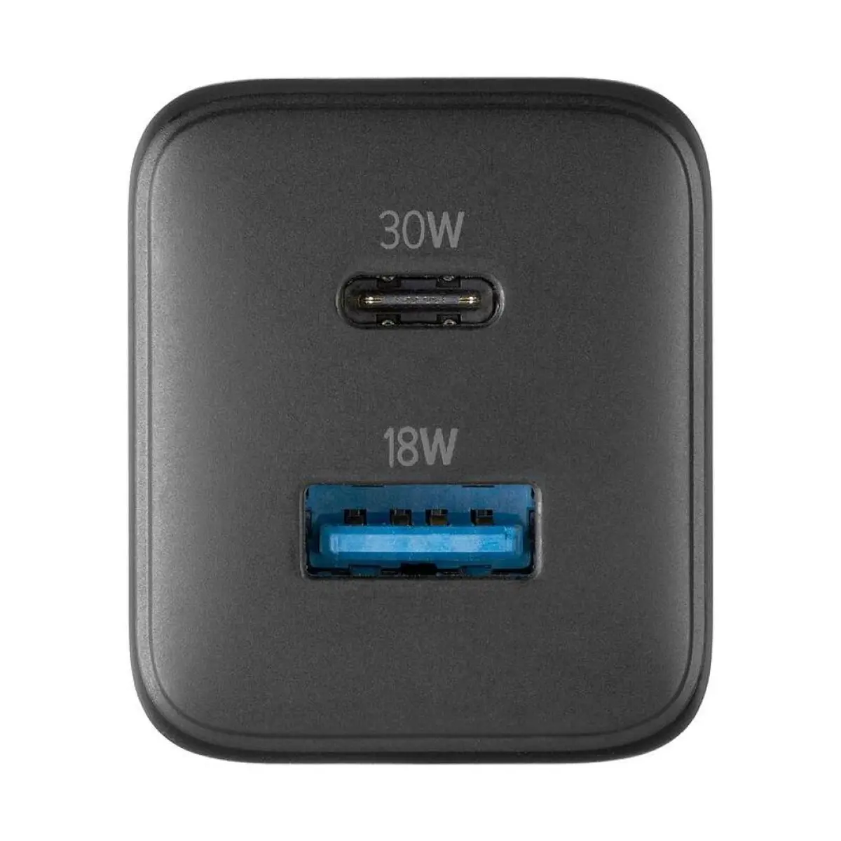 Зарядно 220V PD GaN USB, USB-C 30W черно
