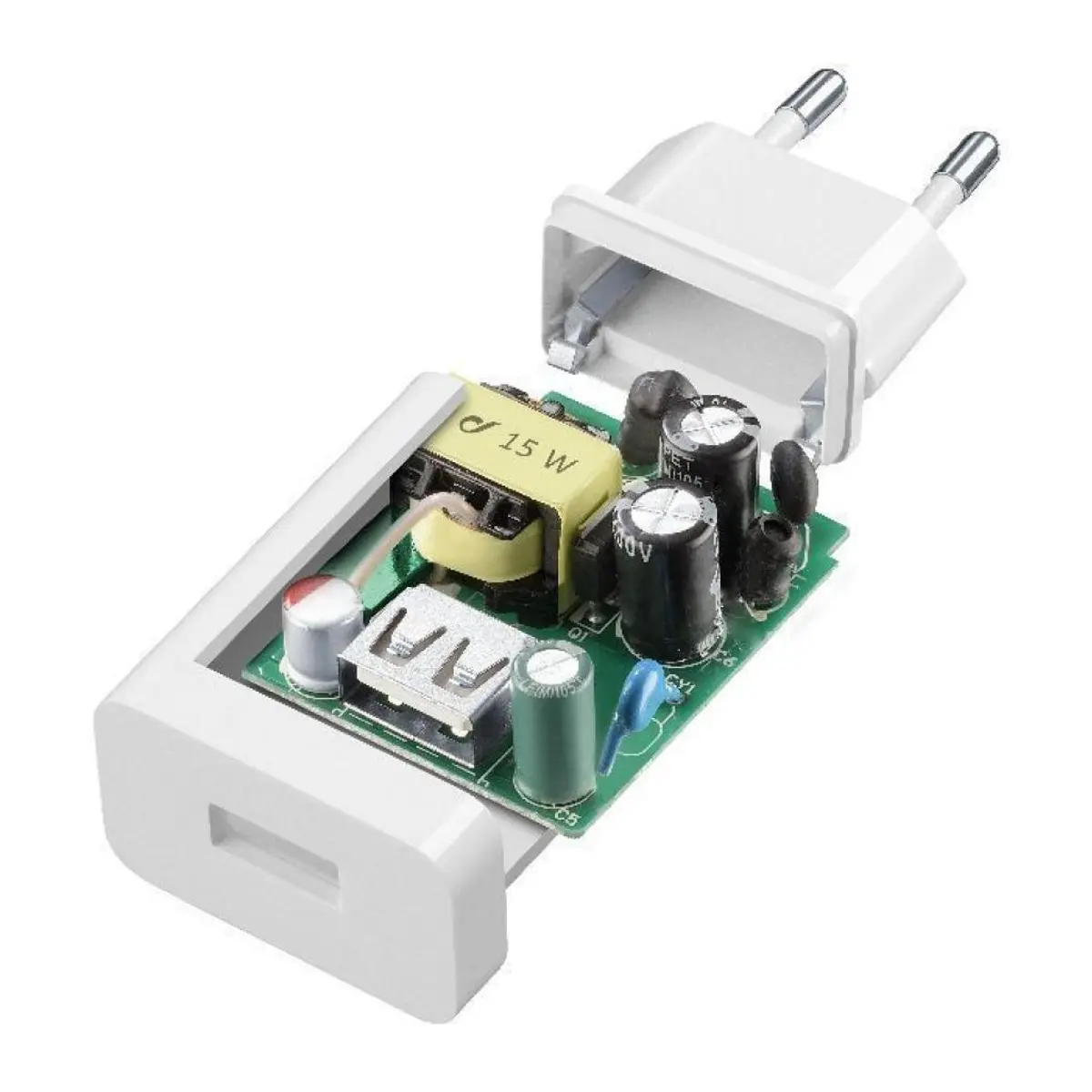 Зарядно 220V Sams +USB C кабел 15W бяло